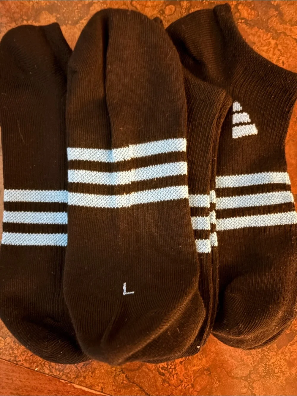 adidas Black Low-Cut Ankle Socks with White Stripes